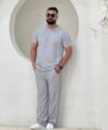ست تیشرت و شلوار ( پارچه بیسکویتی)