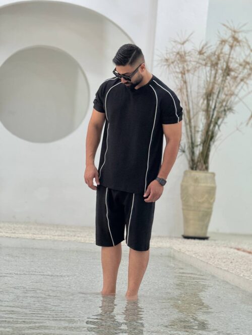 ست تیشرت و شلوارک ( پارچه بیسکوییتی)