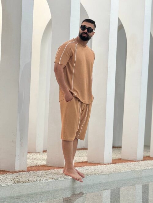 ست تیشرت و شلوارک ( پارچه بیسکوییتی)
