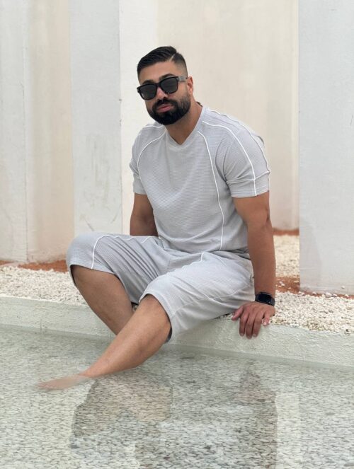 ست تیشرت و شلوارک ( پارچه بیسکوییتی)