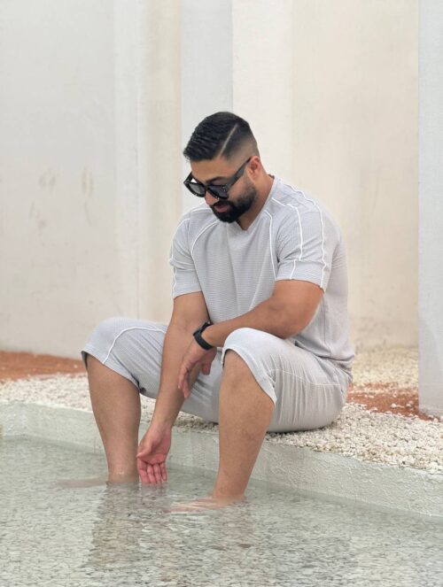 ست تیشرت و شلوارک ( پارچه بیسکوییتی)