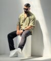 پیراهن مراکشی بافتی 01 بغل چاک