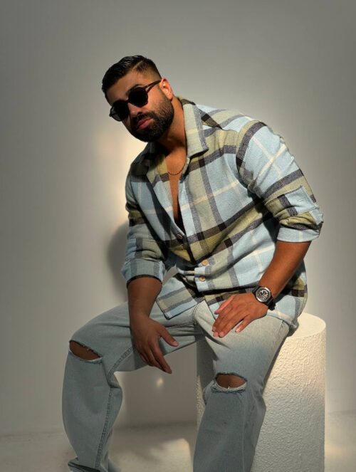 پیراهن چهارخونه ترک