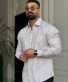 پیراهن کلاسیک قاپک مخفی آستین بلند