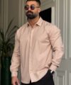 پیراهن کلاسیک قاپک مخفی آستین بلند