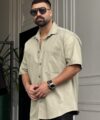 پیراهن کتان تک جیب