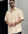 پیراهن کتان تک جیب