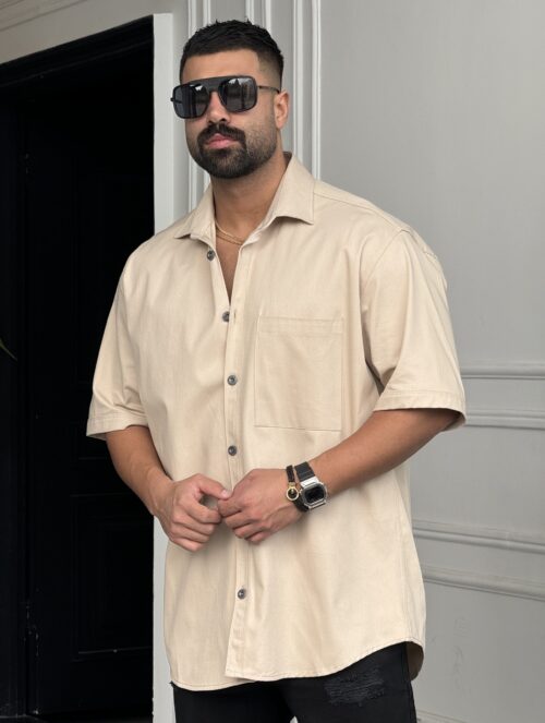 پیراهن کتان تک جیب
