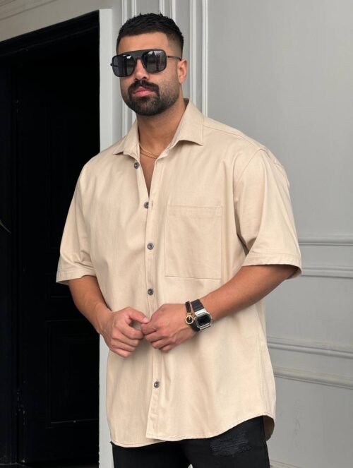 پیراهن کتان تک جیب