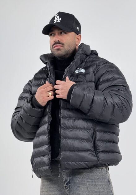 کاپشن کلاه دار north face