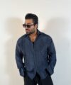 پیراهن ساتن پری راه راه برجسته